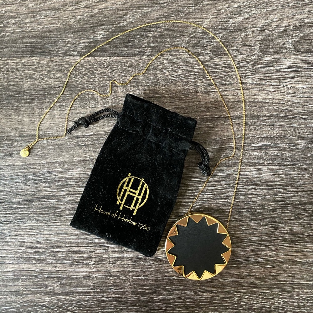 House of Harlow Leather Sunburst Pendant Necklace